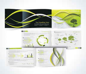 blank catalog horizontal format corporate brochure vector