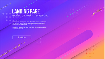 Concept of landing page website with dynamic vector