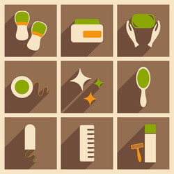 flat with shadow concept and mobile application vector image