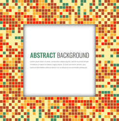 abstract mosaic background with colorful pixels vector image