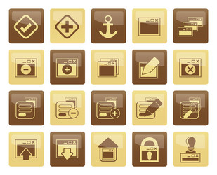application programming server and computer icon vector image
