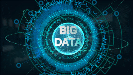 Data Flow & Network Visualization vector image