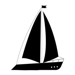 sailing yacht icon vector