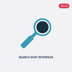 two color search shot interface with a magnifier vector image