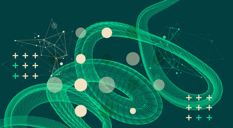 abstract wave is made in a frame style template vector image