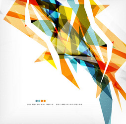 angular geometric color shapes vector image