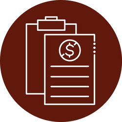 clipboard with paper document block line style vector image