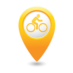 Cycling Map Pointer Icon vector image