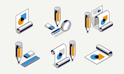 engineering project concept paper document vector image