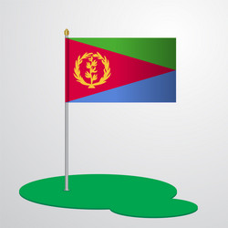 eritrea flag pole vector image