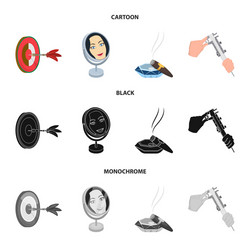 game darts reflection in the mirror and other web vector image