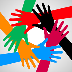 Hands of Support and Connection vector image
