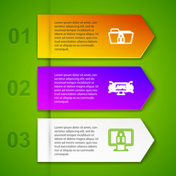 set line folder and lock computer api interface vector image