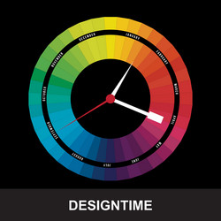 Time for design concept clock vector