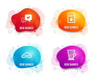 approve quick tips and upload file icons frappe vector image