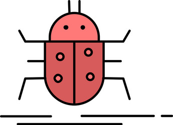 bug bugs insect testing virus flat color icon vector image