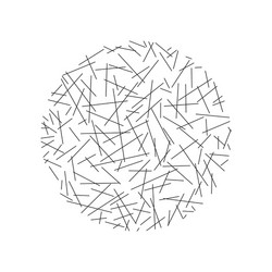 circle of random lines vector image