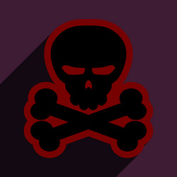 flat with shadow icon and mobile application vector image