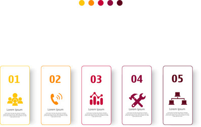 infographic element with icons and options vector image