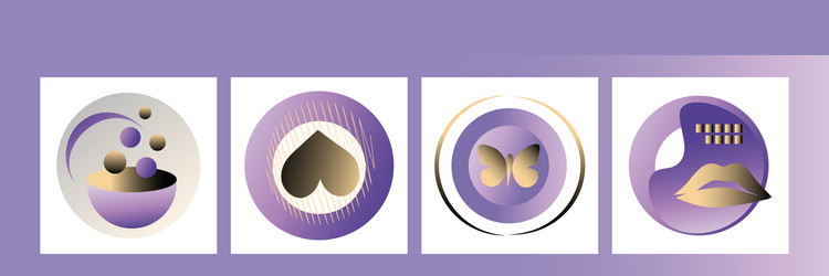 modern set of abstract gradient compositions vector image