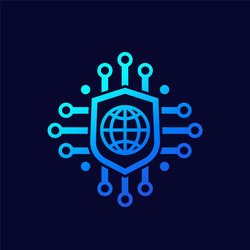 Secure network and online security icon vector