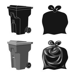 design dump and sort symbol set vector image