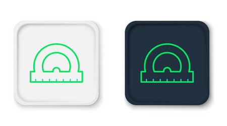 line protractor grid for measuring degrees icon vector image