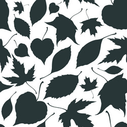 seamless pattern with falling leaves autumn vector