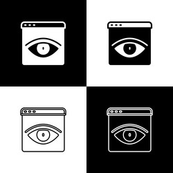 Set browser incognito window icon isolated vector