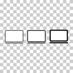 set of laptop flat web icon notebook computer vector image