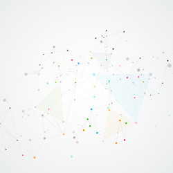 colorful background with connection dots and lines vector image