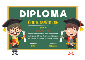 diploma certificate vector