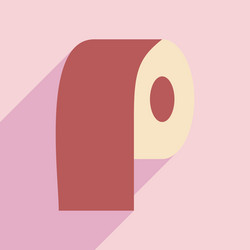 flat with shadow icon and mobile application paper vector image