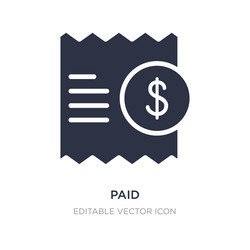 paid icon on white background simple element from vector image