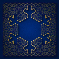 snowflake shape patterned background vector image