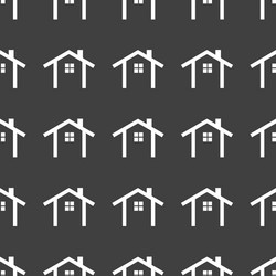 Straight black cottage pattern vector