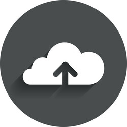 Cloud Upload Icon Button vector image