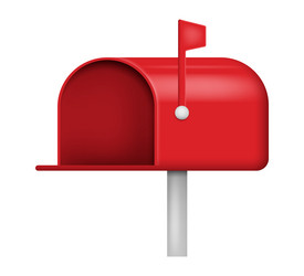 Mailboxe with an open door vector