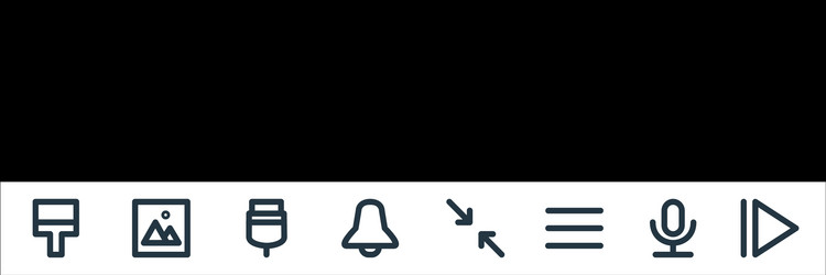 user interface line icons linear set quality vector image