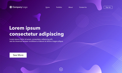 abstract background website landing page template vector image