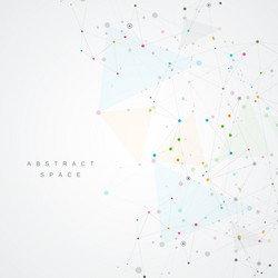 colorful background with connection dots and lines vector image