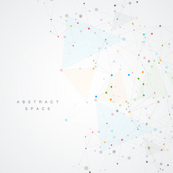 colorful background with connection dots and lines vector