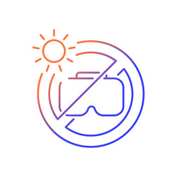 Do not leave in sunlight gradient linear manual vector