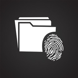 finger print data access on black background vector image