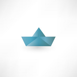 Paper boat symbol vector