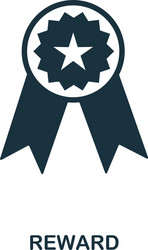reward icon line style design ui vector image