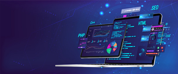 Software Development & UI Dashboard vector image