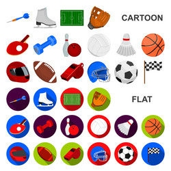 Sports Cartoon Icons Set Vector Image