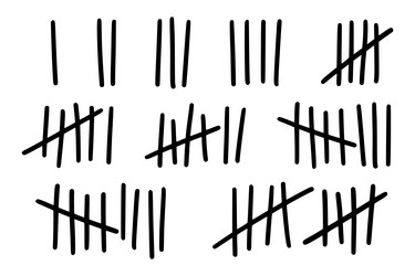 tally marks to count days in prison vector image