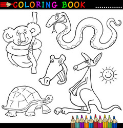 Cute Animal Coloring Pages Vector Image